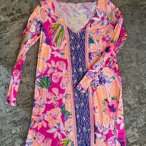 Lilly Pulitzer Pink Peach Floral Mini Dress